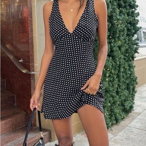 Princess Polly Black Polka Dot Mini Dress